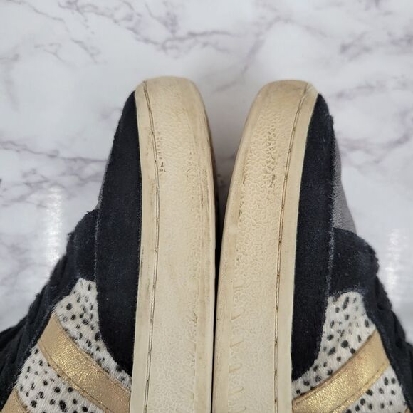 Gola Classics Women's Superslam Sneakers Black Gold Animal Print - Picture 4 of 15